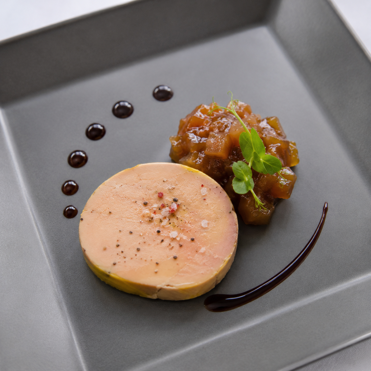 Foie gras maison servi au Restaurant À Table en Touraine